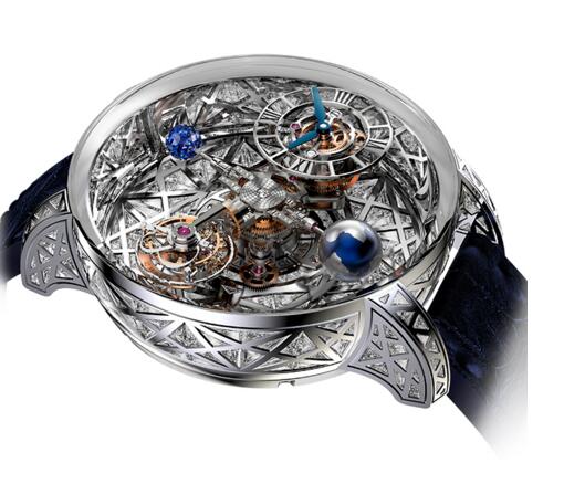 Review Jacob & Co AT800.30.HD.HD.A Astronomia Meteorite Triangle Diamonds Replica watch